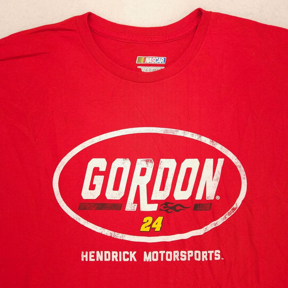 NASCAR Gordon Hendrick Graphic Short Sleeve Racing T Shirt Mens Size XL Red